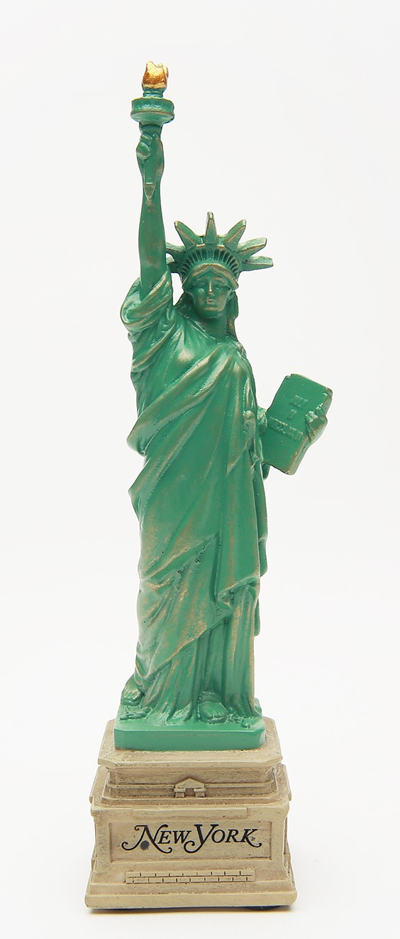Statue Of Liberty New York Brown Base 8 Inches